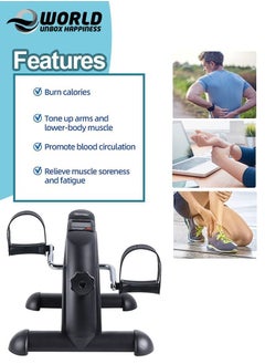Eworld Portable Electric Mini Exercise Bike Pedal Exerciser with LCD Display for Cardio with Adjustable Resistance  - Image 3