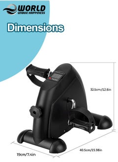 Eworld Portable Electric Mini Exercise Bike Pedal Exerciser with LCD Display for Cardio with Adjustable Resistance  - Image 5