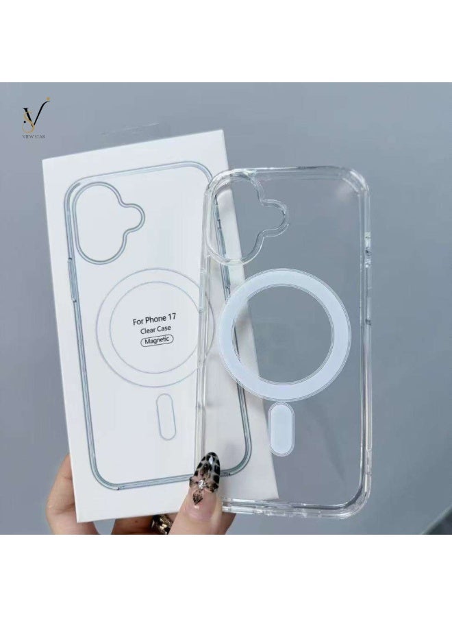 VIEW STAR Viewstar Ultra-Slim Clear Magnetic Case for iPhone 17 – Shockproof Transparent Cover with Strong Magnetic Ring, Anti-Yellow Back, Raised Camera Protection & Precision Cutouts - Image 4