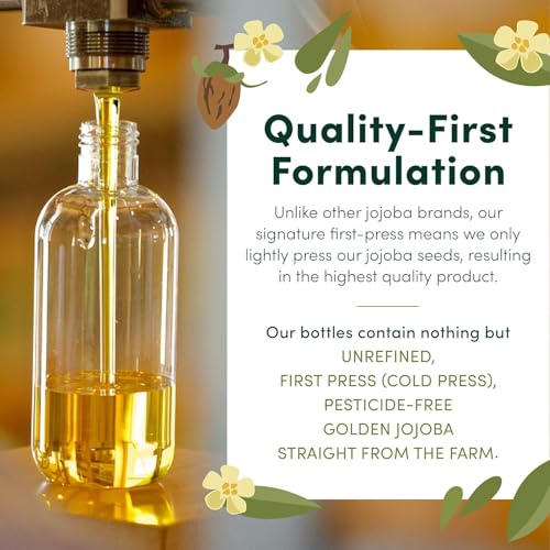 HobaCare Jojoba Baby Oil with Pump Dispenser – 100% Pure Natural Unrefined Unscented Cold-Pressed Jojoba Oil for Baby Hair, Infant Skin, Cradle Care & Body Moisture (4.22 fl oz) - Image 4