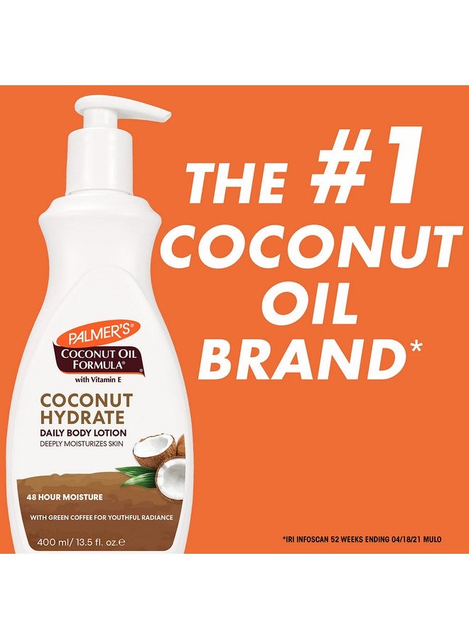 PALMER'S Palmer's Coconut Oil Formula Body Lotion for Dry Skin, Hand & Body Moisturizer with Green Coffee Extract & Vitamin E, Pump Bottle, 13.5 Fl Oz (Pack of 1) - Image 4