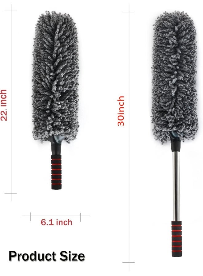 Biella Microfiber Car Dashboard Duster Retractable Dust Cleaning Brush With Long Extendable Handle For Car, Truck, Suv, Rv And Motorcycle, Car Interior Exterior Accessories Etc  - Image 3