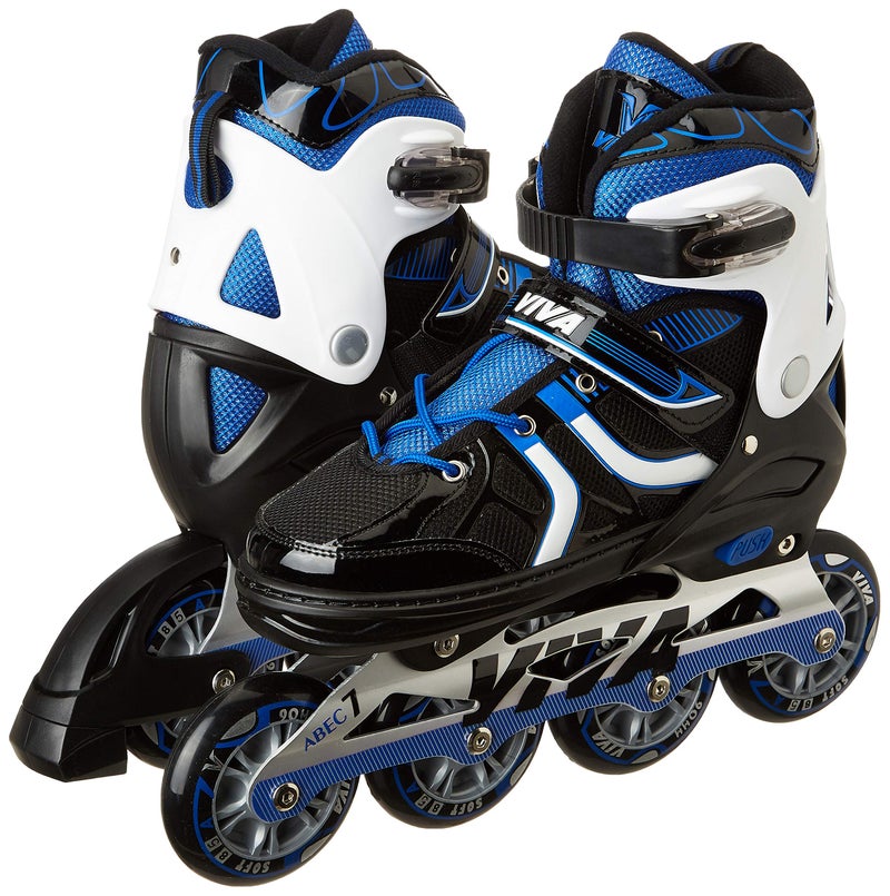 Viva Adjustable Inline Skates with Different Wheel Size Roller Inline Skates for All Boys and Girls (Large (9-11 UK), 90MM - Wheel Size) - Image 3
