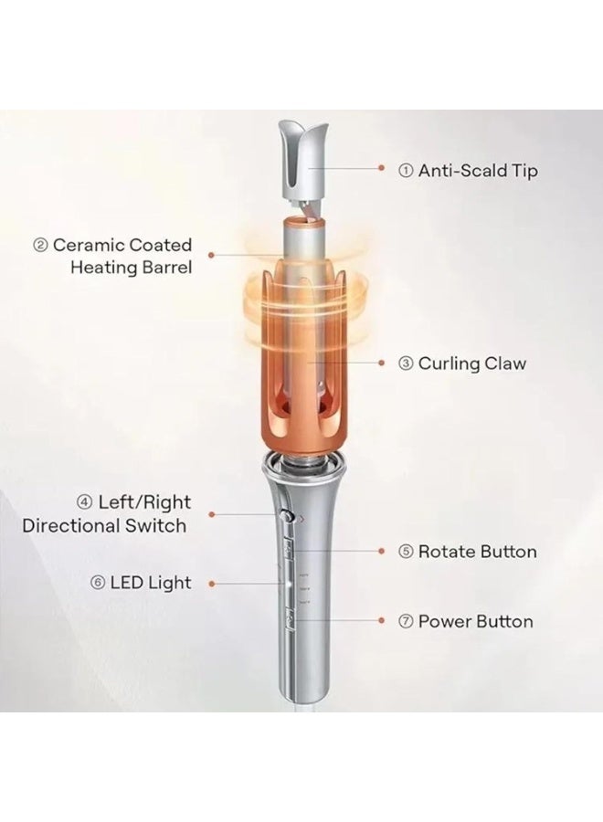 PEETTA Automatic Rotating Hair Curler 1.25 Inch – Ceramic Curling Iron with Fast 60s Heat Up, 3 Adjustable Temperature Settings - Image 2