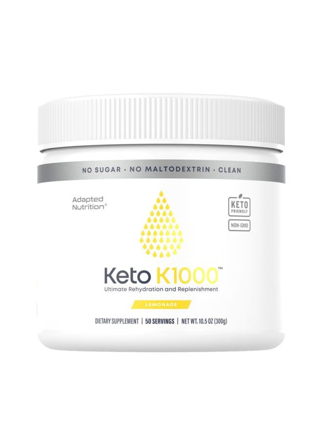 Hi-Lyte Keto K1000 Electrolyte Powder | Lemonade | Hydration Supplement Drink Mix | Boost Energy & Beat Leg Cramps | No Sugar, No Maltodextrin | 50 Servings - Image 1