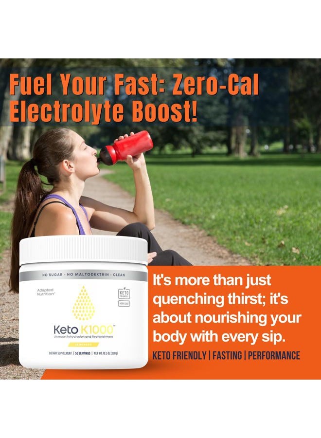 Hi-Lyte Keto K1000 Electrolyte Powder | Lemonade | Hydration Supplement Drink Mix | Boost Energy & Beat Leg Cramps | No Sugar, No Maltodextrin | 50 Servings - Image 5