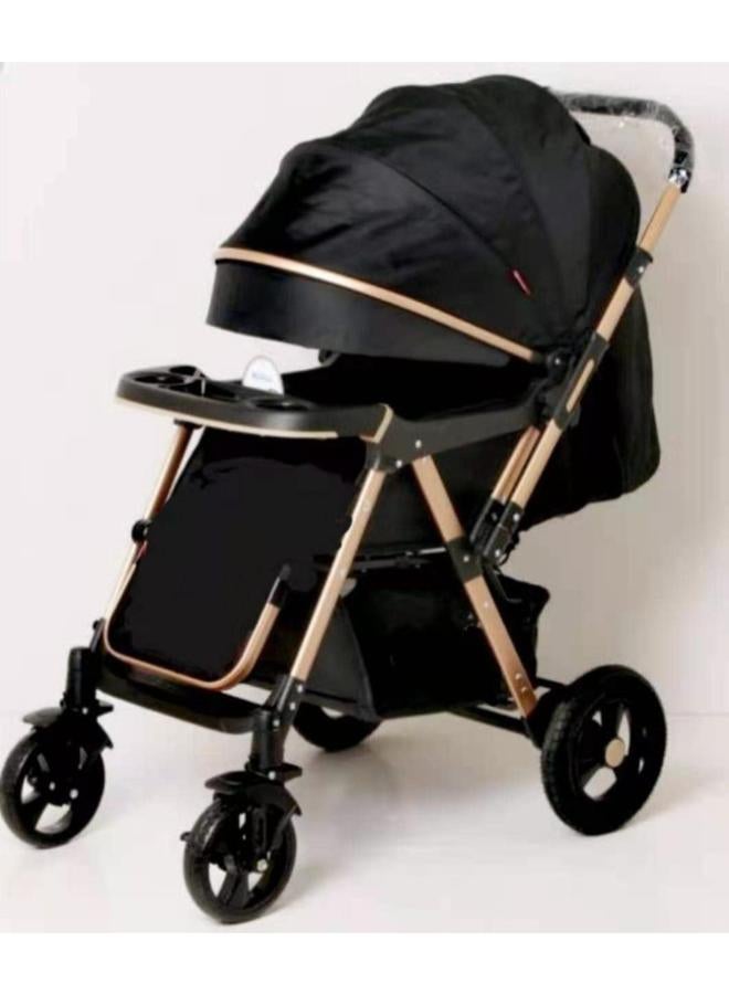 Belecoo Classic 3-In-1 Baby Stroller (Black)