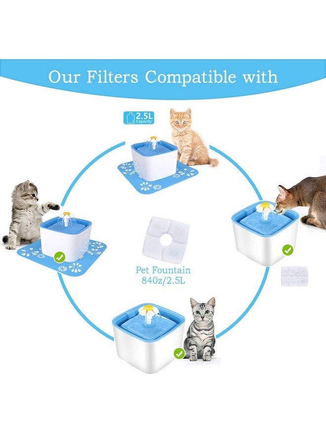 DEWEL Cat Water Fountain Filters, 8 Packs Filter for Automatic Cat Water Filter, Carbon Replacement Filter for 84oz/2.5L Pet Water Fountain, Dog Water Dispensers - Image 2