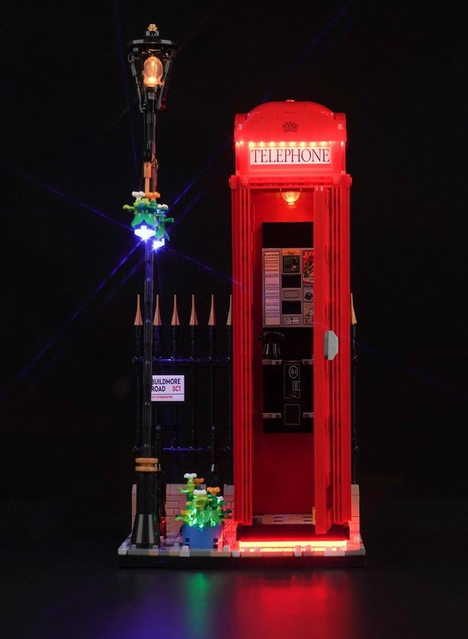 VONADO LED Light Kit Compatible with Lego Red London Telephone Box 21347 Creative Lighting Set Accessories Compatible with Lego London 21347 Building Set (Lights Only, No Models) - Image 1