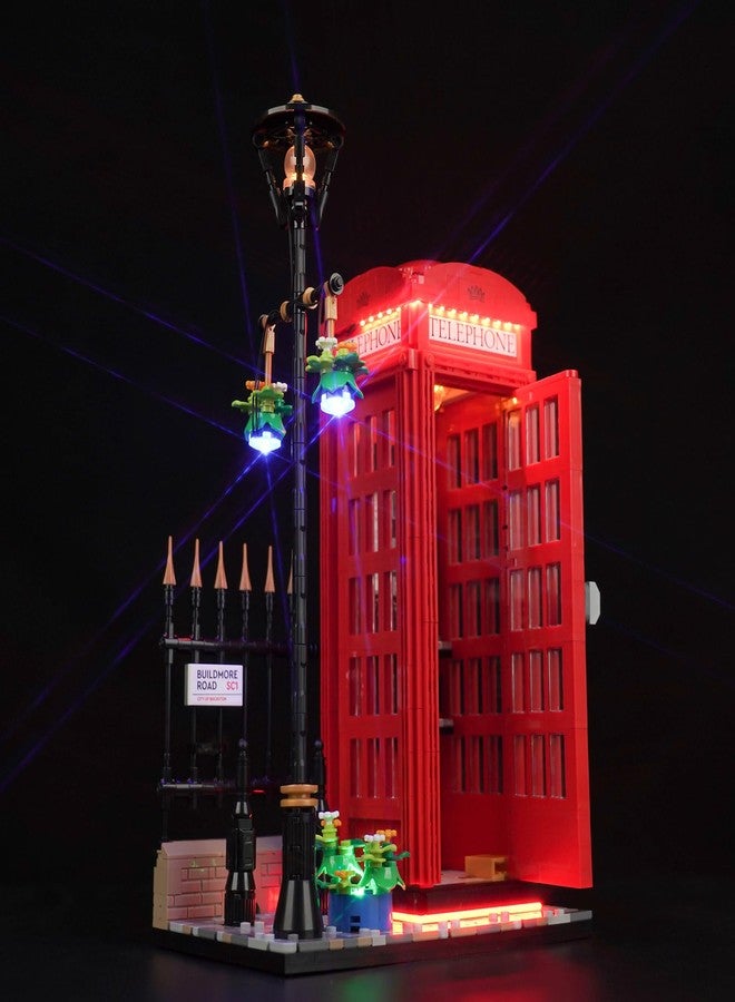 VONADO LED Light Kit Compatible with Lego Red London Telephone Box 21347 Creative Lighting Set Accessories Compatible with Lego London 21347 Building Set (Lights Only, No Models) - Image 2