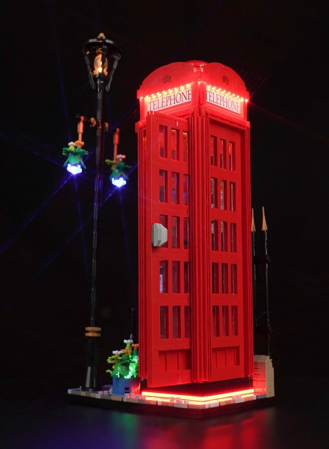 VONADO LED Light Kit Compatible with Lego Red London Telephone Box 21347 Creative Lighting Set Accessories Compatible with Lego London 21347 Building Set (Lights Only, No Models) - Image 3