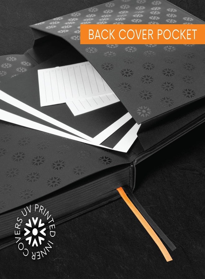 Notsu Dotted Black Paper Bullet Journal | B5 Dot Grid Notebook with 160 Black Pages of Thick 150gsm Paper, Vegan Leather Hardcovers - Image 4