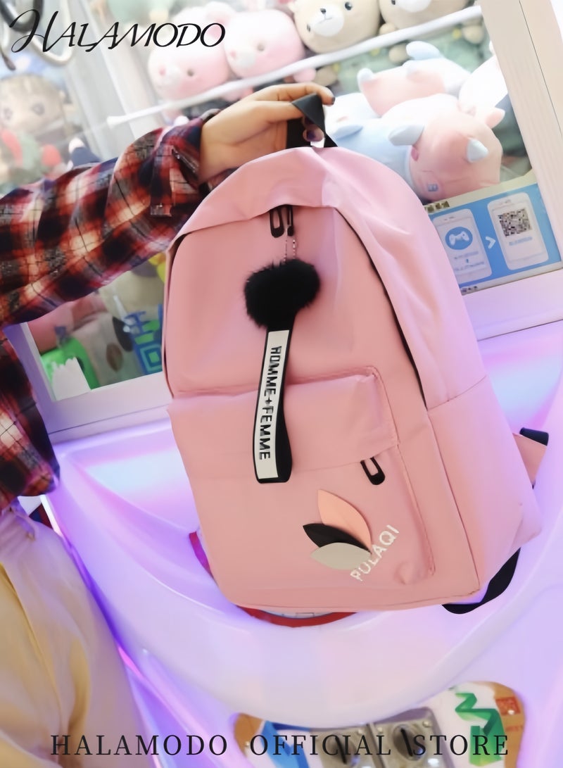 هالامودو حقيبة ظهر مدرسية نسائية حقيبة ظهر مدرسية نسائية حقيبة ظهر مدرسية كبيرة حقيبة ظهر متوسطة متوسطة عالية حقيبة ظهر نهارية للكمبيوتر المحمول للعمل والكلية والسفر - Image 4