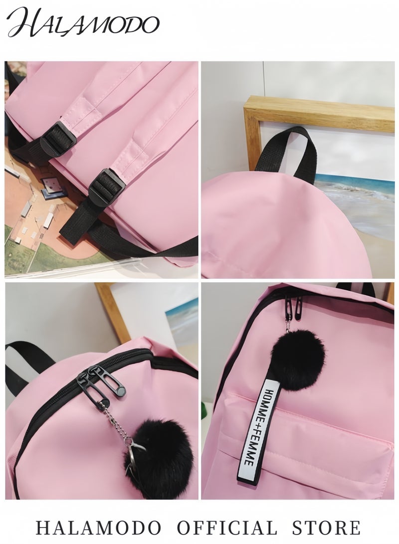 هالامودو حقيبة ظهر مدرسية نسائية حقيبة ظهر مدرسية نسائية حقيبة ظهر مدرسية كبيرة حقيبة ظهر متوسطة متوسطة عالية حقيبة ظهر نهارية للكمبيوتر المحمول للعمل والكلية والسفر - Image 3