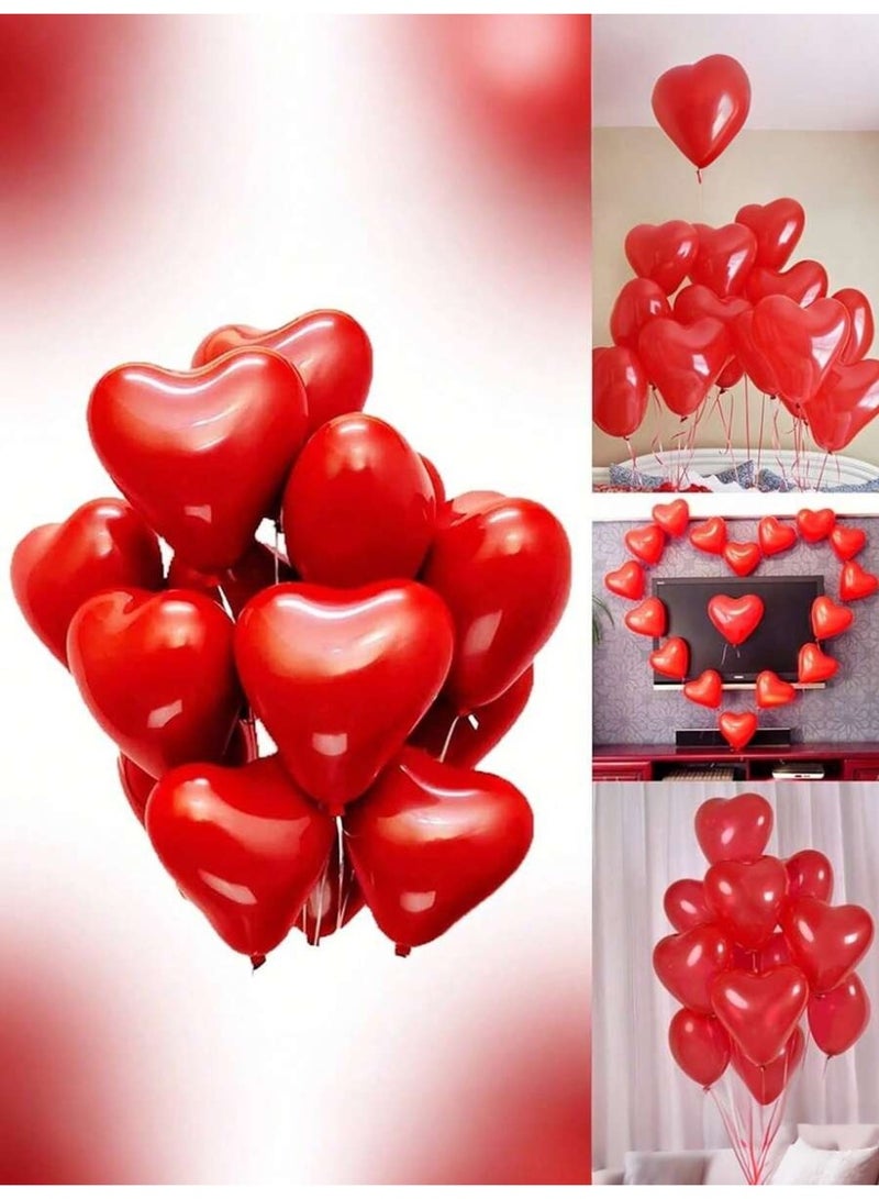 Red Heart Balloons Decoration Set – Romantic Heart-Shaped Balloons for Valentine’s Day, Weddings & Special Occasions - Image 1