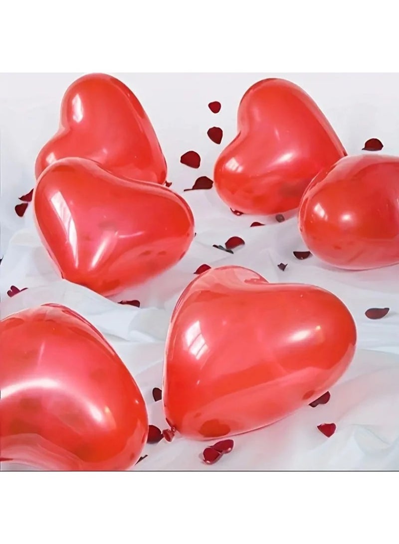 Red Heart Balloons Decoration Set – Romantic Heart-Shaped Balloons for Valentine’s Day, Weddings & Special Occasions - Image 3
