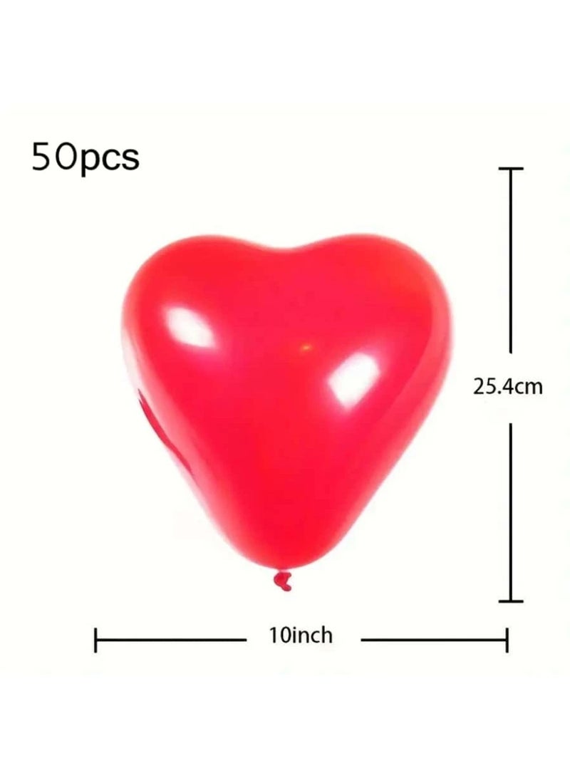 Red Heart Balloons Decoration Set – Romantic Heart-Shaped Balloons for Valentine’s Day, Weddings & Special Occasions - Image 5