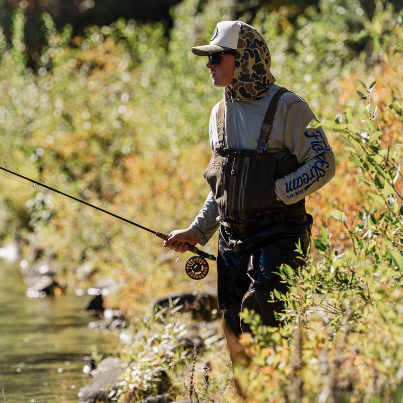 Field & Stream Men's Roll Cast Performance Hoodie with DrireleaseÂ®, Light Grey/Camo, Large - Image 3