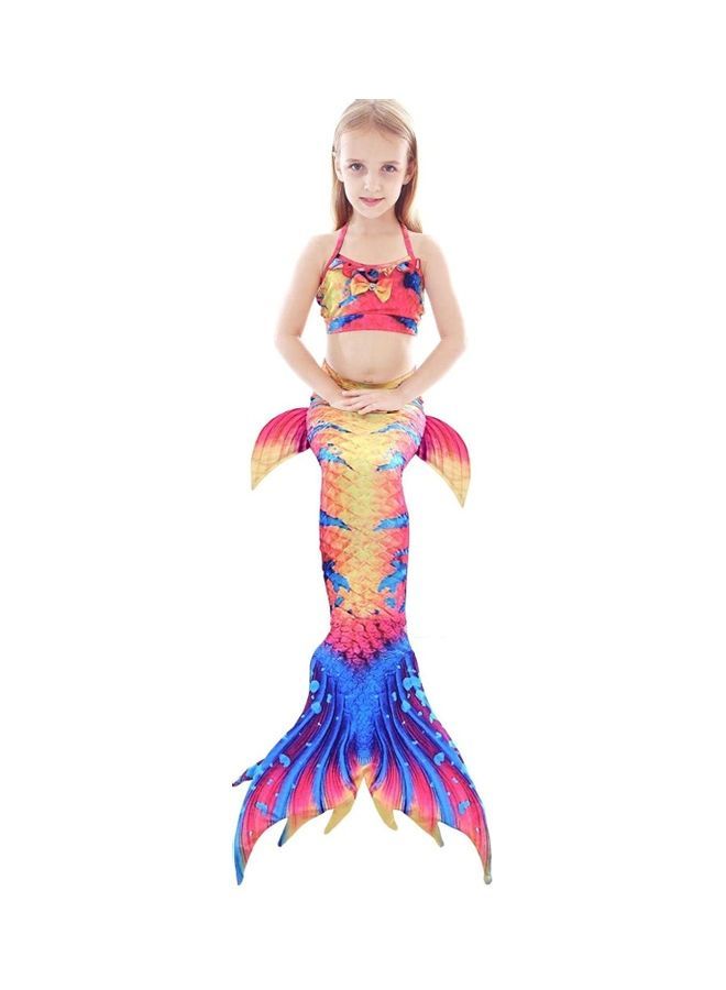 Loquat 3-Piece Mermaid Swimming Costume Set 120cm - Image 2
