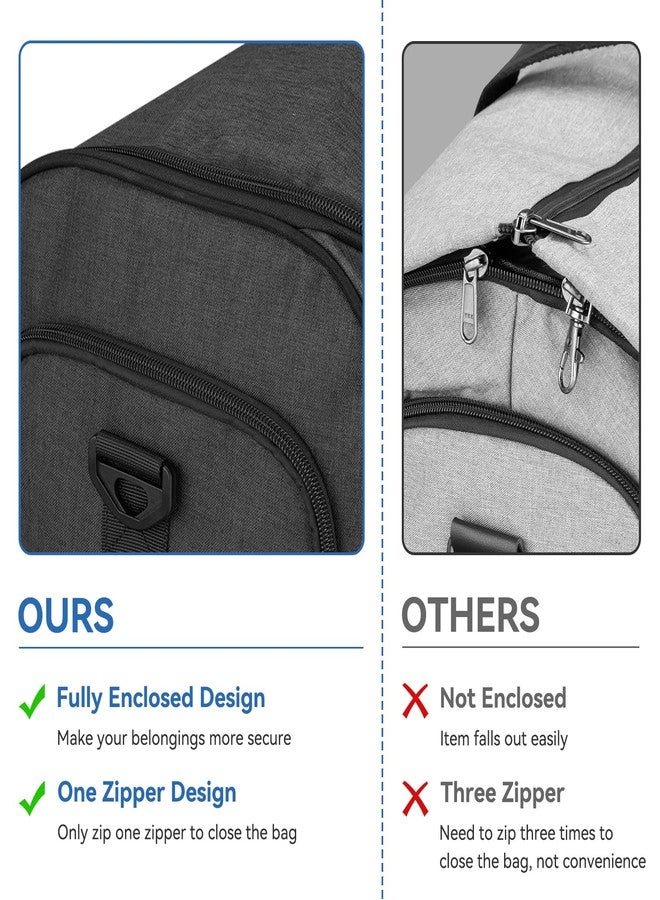 Bukere Garment Duffle Bags for Travel, Bukere Convertible Carry on Garment Duffel Bag for Men Women, Shoe Compartment, 2 in 1 Hanging Dress Suitcase Suit Travel Bags, Midnight Grey - Image 5