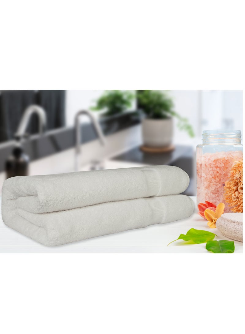 Safi Plus Bath Sheet Towels Premium Quality 100% Turkish Genuine Cotton Extra Large Highly Absorbent & Maximum Softness 600 GSM 90x180 cm Heavyweight Bathroom Bath Towel Bath Sheet- White  - Image 5