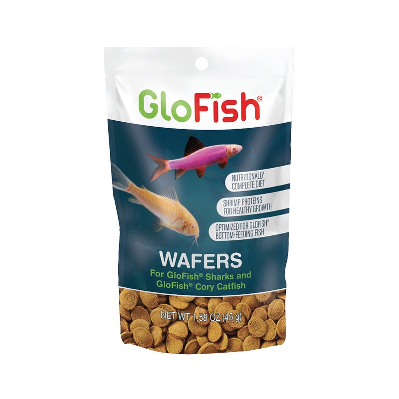 Tetra GloFish Wafers for Sharks and Cory Catfish, 1.58 Oz., Bottom-Feeding Fish Food - Image 1