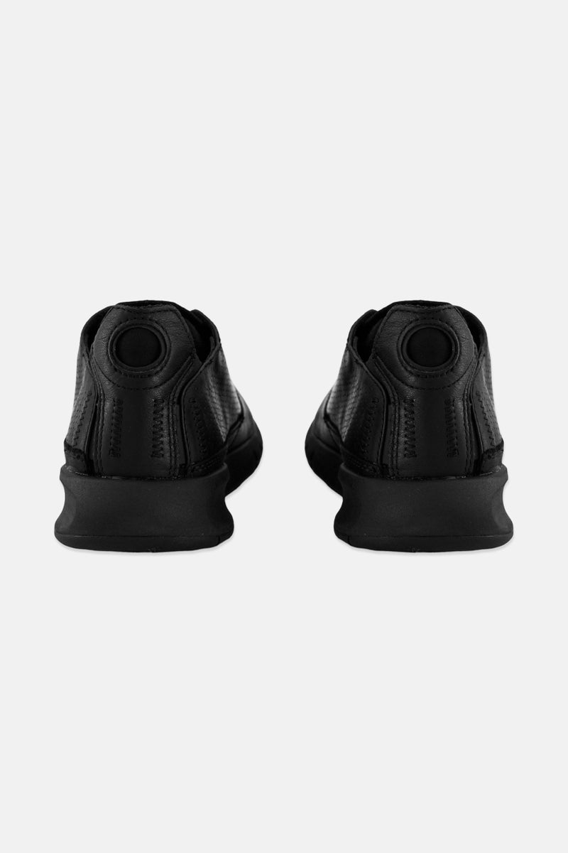 GEOX أحذية جلدية للرجال مزودة بأربطة، سوداء - Image 2