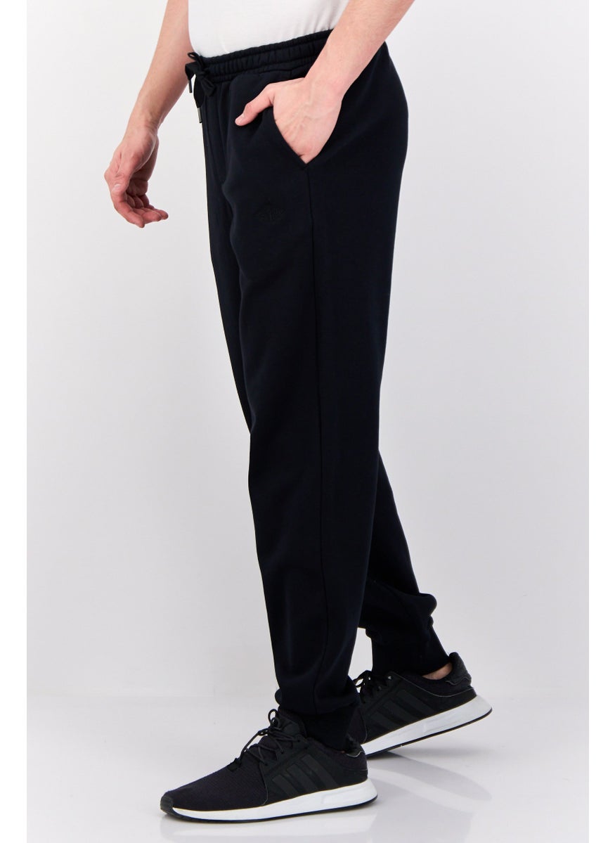 ESPRIT Men Regular Fit Embroidered Logo Sweatpants, Black  - Image 3
