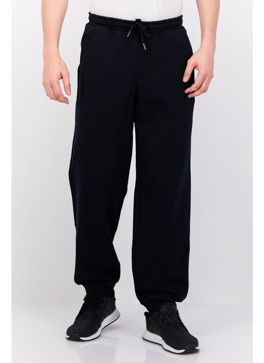 ESPRIT Men Regular Fit Embroidered Logo Sweatpants, Black  - Image 1