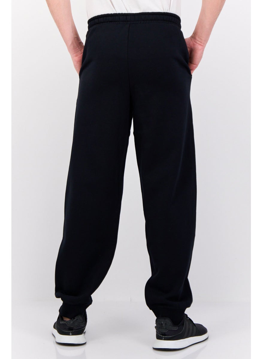 ESPRIT Men Regular Fit Embroidered Logo Sweatpants, Black  - Image 2
