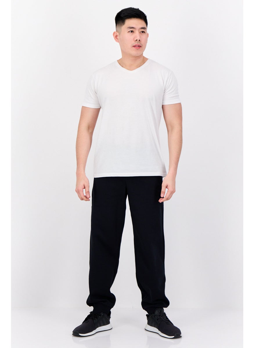 ESPRIT Men Regular Fit Embroidered Logo Sweatpants, Black  - Image 4