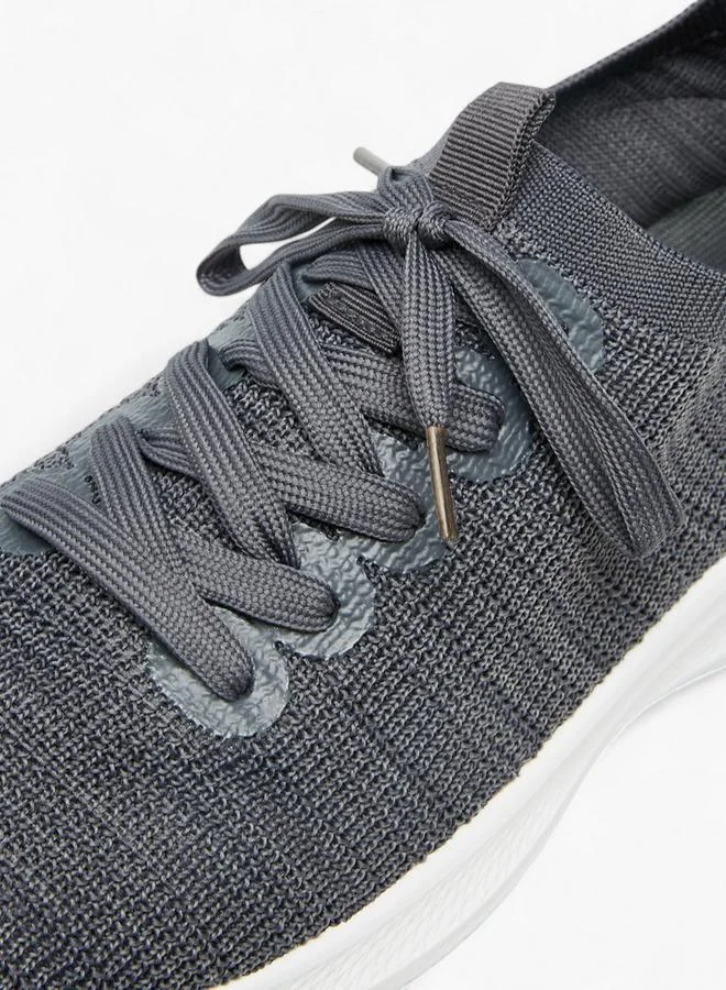 Oaklan by Shoexpress GREY Panelled Lace-Up Sports Shoes for Men | Best Price UAE