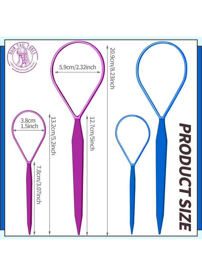 Teenitor Teenitor Hair Styling Tool with Loop Design - Large and Small Pull Through Tools for French Braiding, Ponytails, and Hair Flipping Accessories - Image 2