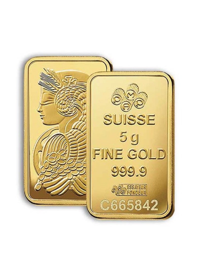 PAMP Varnika Jewellery 5g Gold Bar Suisse Pamp Queen 24K(999.9)  - Image 4