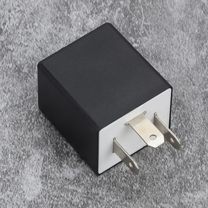Universal 3 Pin LED Flasher Relay Adjustable Turn Signal Blinker 12V Black ABS Plastic - Image 3