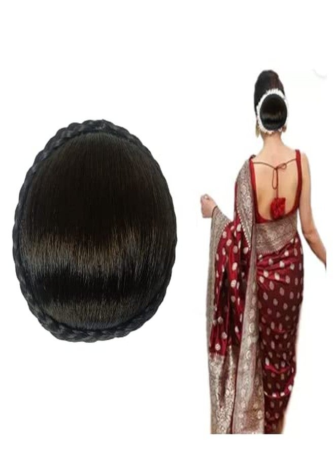 كعكة شعر صناعية من فلاي سيلز®، إكسسوارات شعر، وصلات شعر، شعر مستعار، كعكة شعر للنساء والفتيات، المقاس: متوسط (تقريبًا: 11 سم × 11 سم × 5 سم) (أسود) (التصميم 1) - Image 1