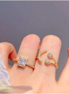 Al Aoyama New Trendy Luxury Couple Rings for Women Men Dazzling Delicate Ring Wedding Valentine's Day Romantic Jewelry  - Image 1
