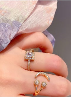Al Aoyama New Trendy Luxury Couple Rings for Women Men Dazzling Delicate Ring Wedding Valentine's Day Romantic Jewelry  - Image 3