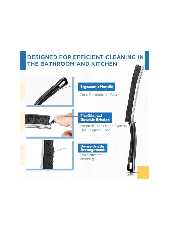 promass REVHQ 2 Pack Durable Grout Gap Cleaning Brush Kitchen Toilet Tile Joints Dead Angle Hard Bristle Cleaner Brushes For Shower Floor Line - Image 4