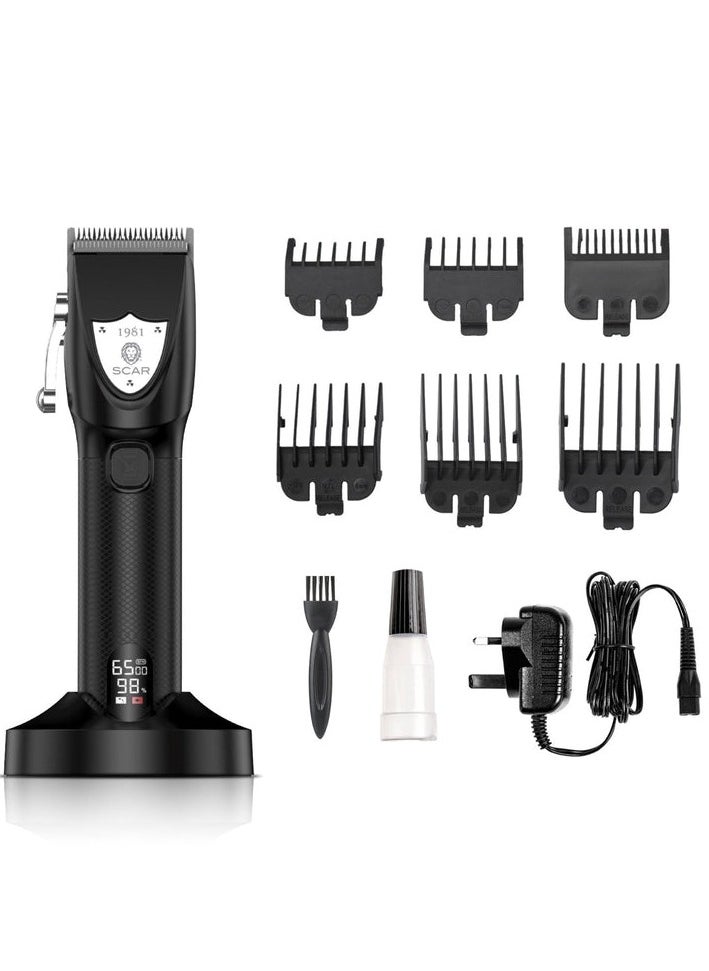 SCAR - Scar Hair Clipper Machine - 1981 Professional Heavy Duty Men's Hair Clippers American Edition Zero Gapped Cordless Hair Clipper Professional Haircut & Grooming Kit for Men Rechargeable LED Display - Image 1