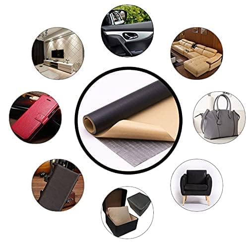AADGEX AADGEX Black Leather Patch leather adhesive patch leather repaire patch for sofa car seat cover chair furniture Couch Furniture stricker Waterproof WearResisting 30X60CM 1 Pieces - Image 5