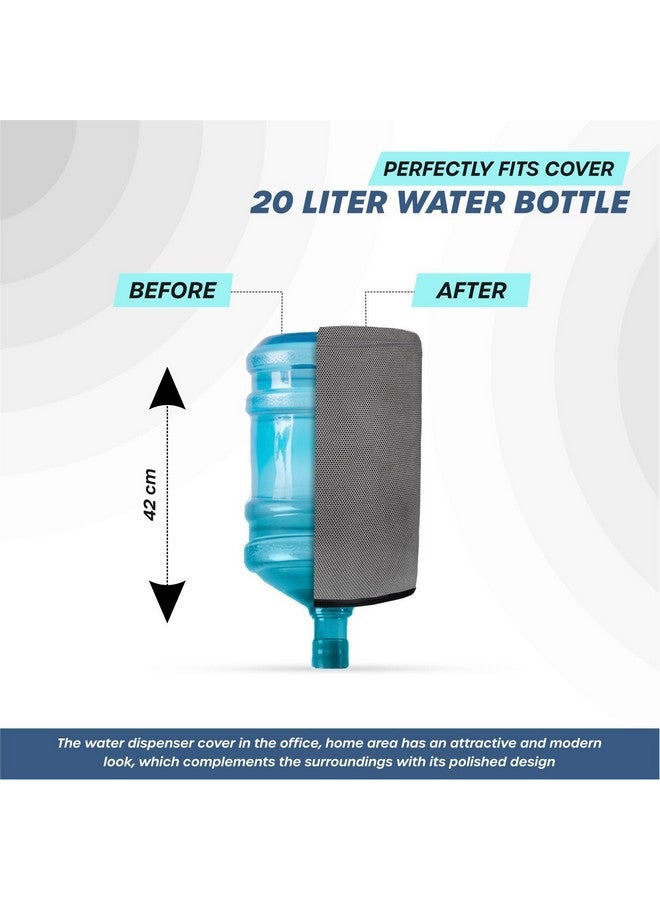 Crasome Water Dispenser for 20 ltr / Litre Bottle Jar Cover with Transparent Strap - Grey Pack of 2 (DC-TS-G-2Q) - Image 5