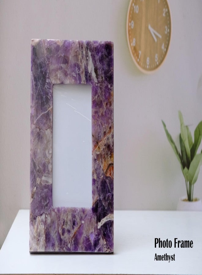Pyramid Tatva Amethyst Crystal Photo Frame Natural Healing Stone Frame for Tabletop Display, Home & Office Décor Decorative Frame for Calmness, Mental Clarity, Positive Energy & Spiritual Décor (8 x 10 Inch) - Image 4
