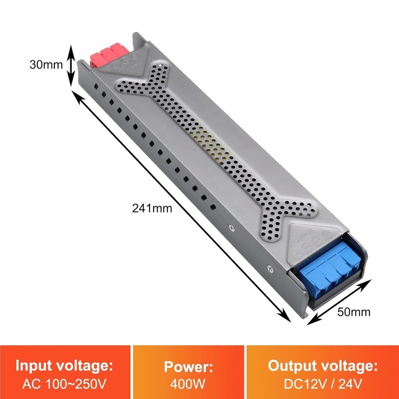 X PRO 400W 24V DC LED Driver Power Supply Transformer 100 250V AC Push Terminal - Image 3