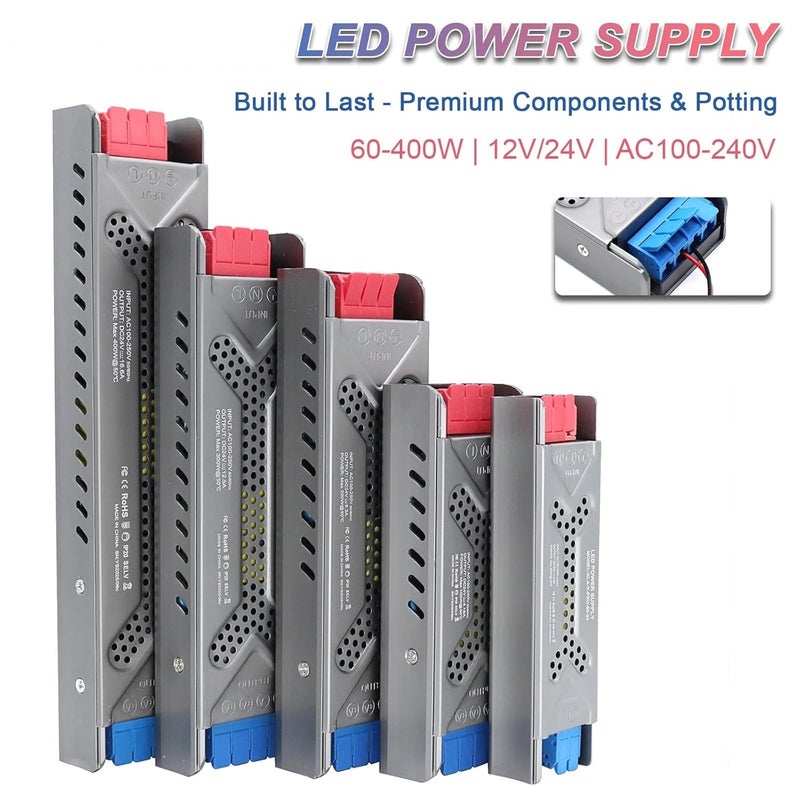 X PRO 400W 24V DC LED Driver Power Supply Transformer 100 250V AC Push Terminal - Image 4