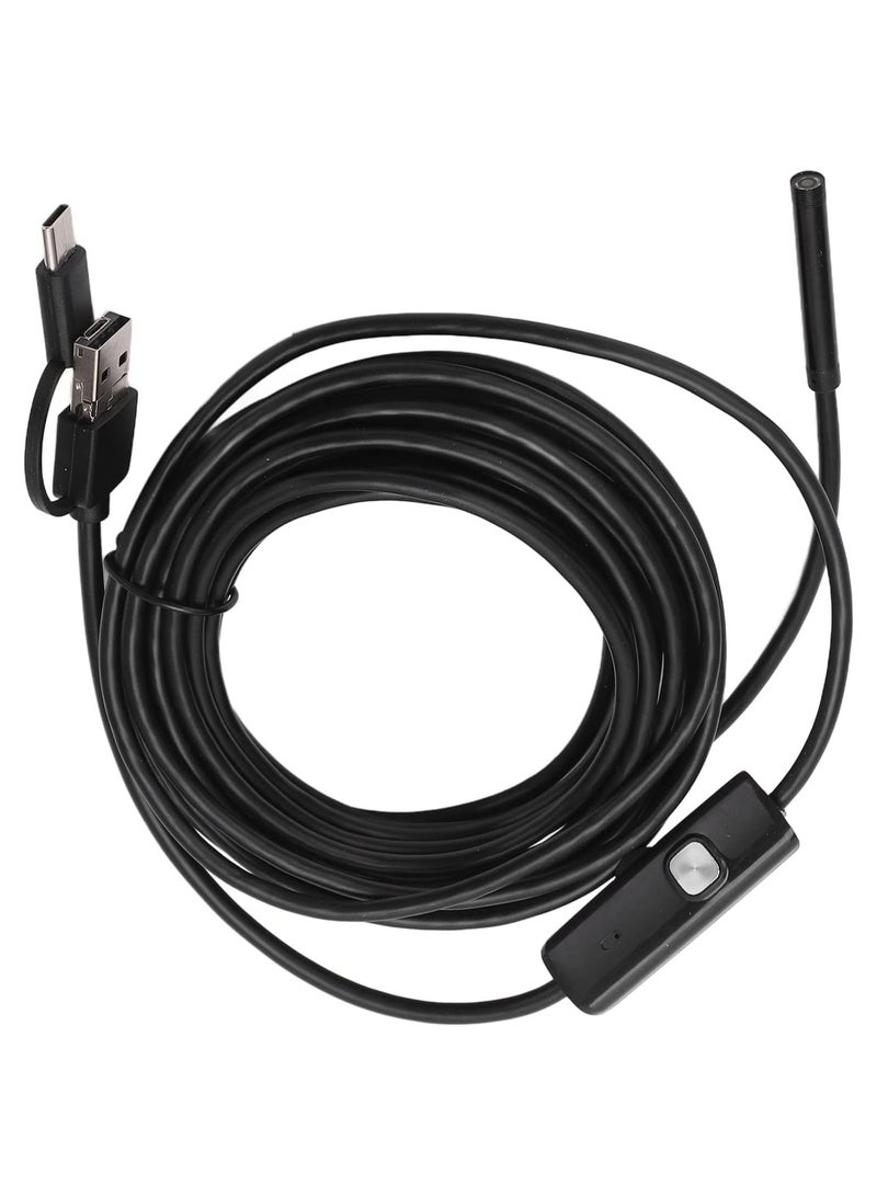 Generic 3 in 1 Phone External Camera Borescope Inspection Camera with 6pcs LED Lights for Inspection Maintenance (1M)  - Image 1