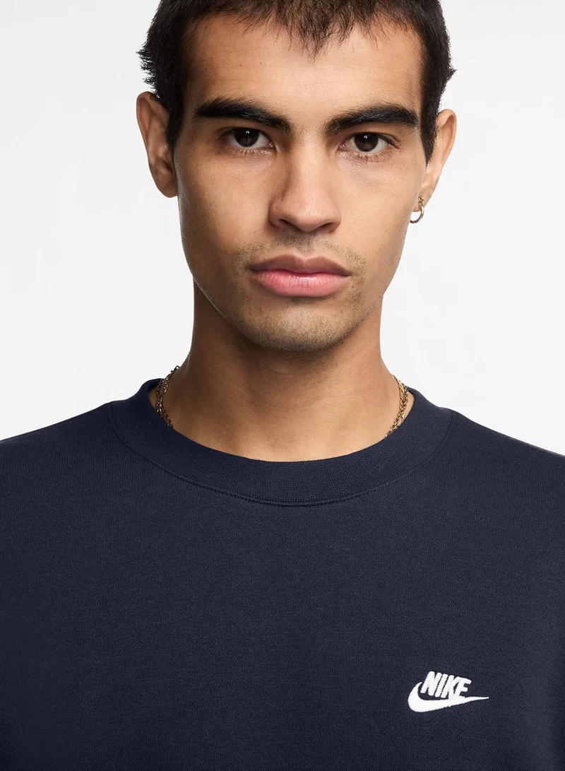 Nike OBSIDIAN/(WHITE) Club Basketball Sweatshirt for Men | Best Price UAE