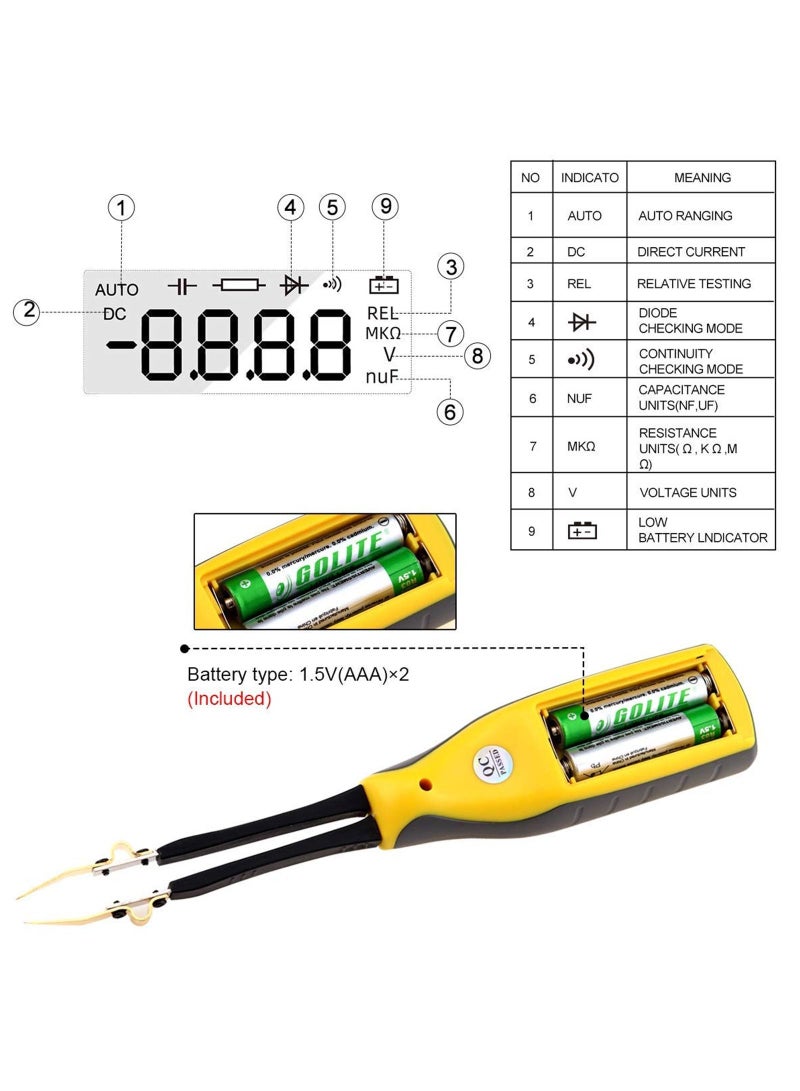 HoldPeak Digital Insulation Tester Multimeter Black/Yellow  - Image 5