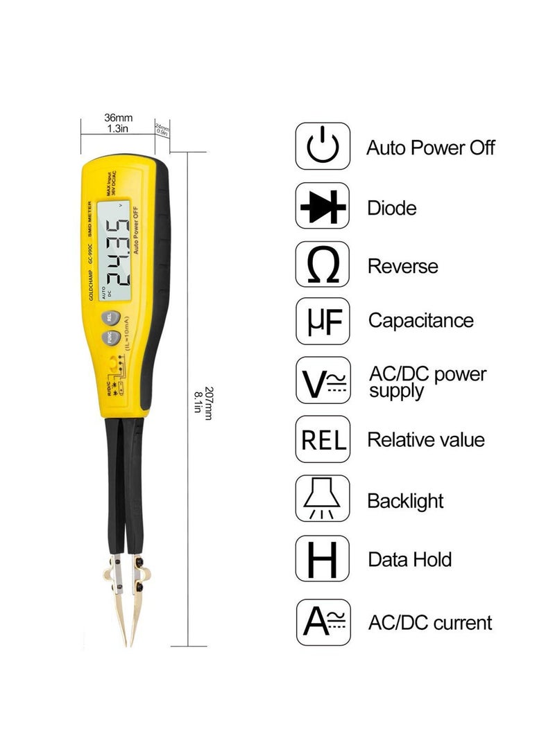 HoldPeak Digital Insulation Tester Multimeter Black/Yellow  - Image 3