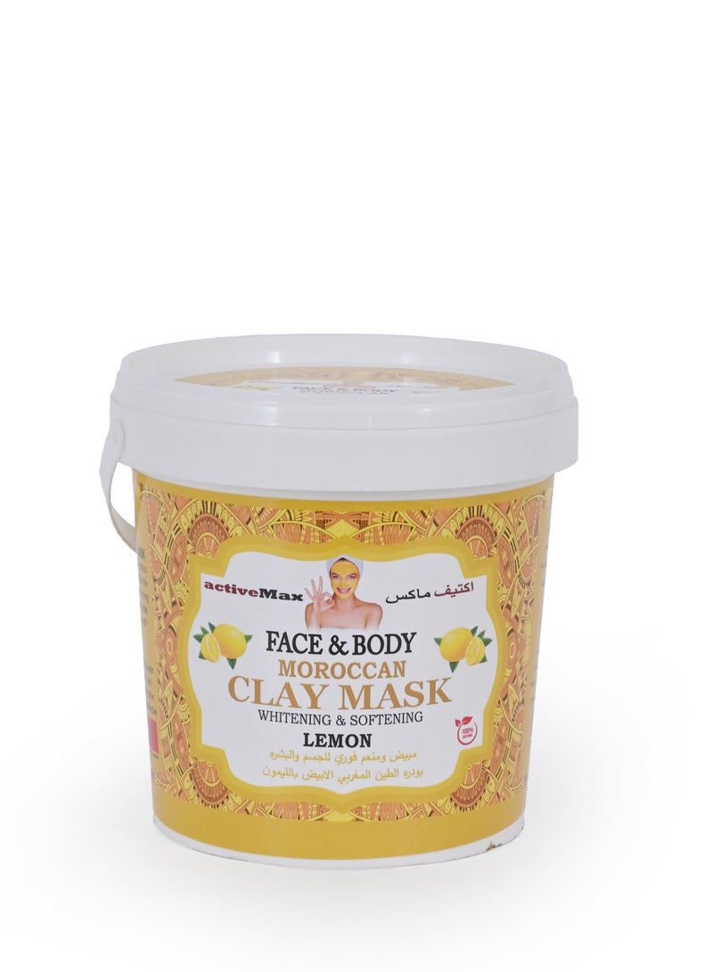 active max Moroccan  Powder Clay Mask With Lemon - Image 1